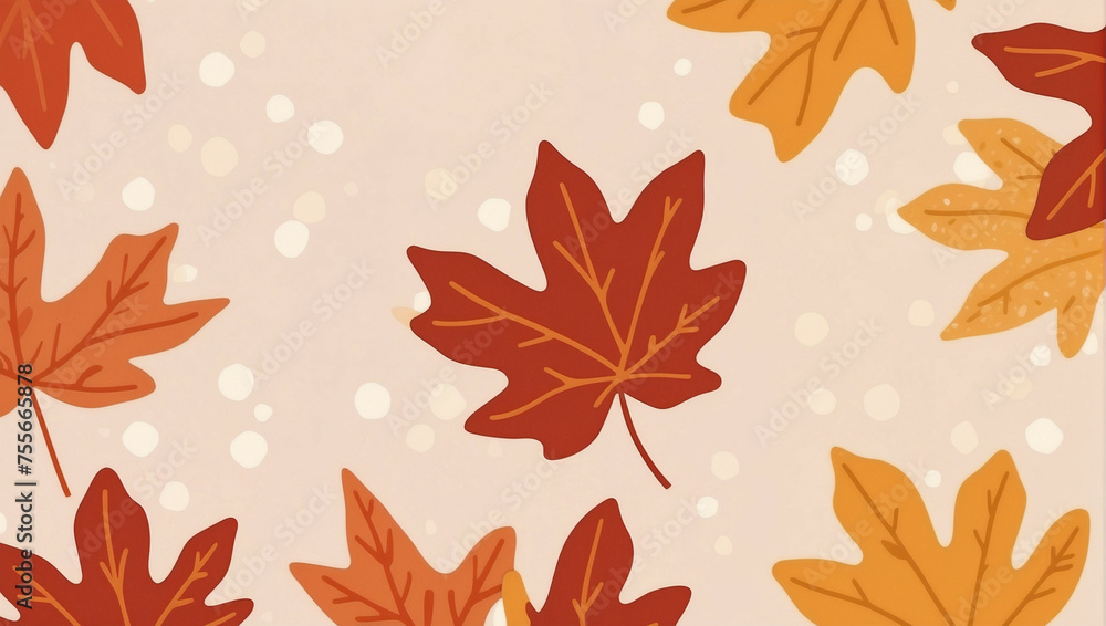 Autumn Leaves in Warm Tones for Seasonal Web Banner Design Autumn Leaves in Warm Tones for Seasonal Web Banner Design