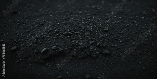 Close-Up View of Black Sand