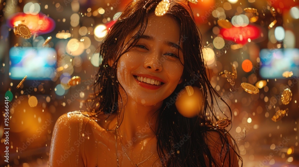 woman in the rain of money woman in the rain of money