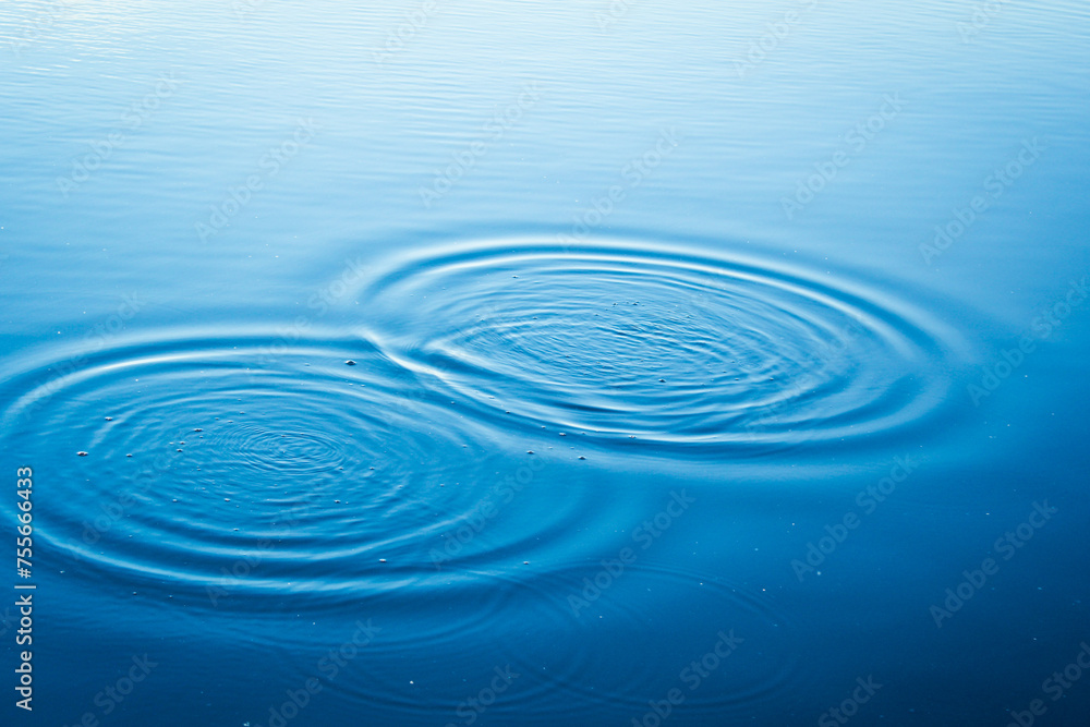 Round droplets of water over circles on the lake. Water drop, whirl and splash.Phone and laptop wallpaper. Close Up water rings affect the surface. Round droplets of water over circles on the lake. Water drop, whirl and splash.Phone and laptop wallpaper. Close Up water rings affect the surface.
