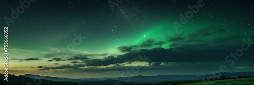 Green and Blue Aurora Borealis Lights Up the Sky © @uniturehd