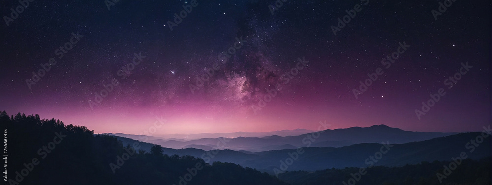 Moonlit Night Sky View From Hill Moonlit Night Sky View From Hill