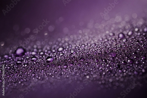 Close Up of Water Droplets on a Purple Background