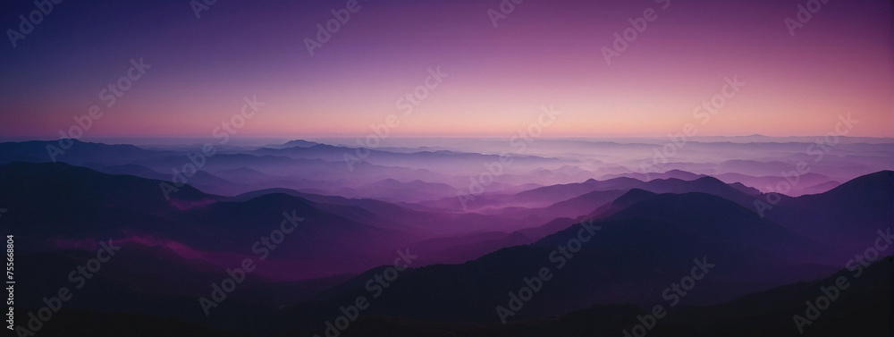 Fototapeta premium A View of a Purple Sky From a Plane