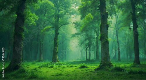 Dense Green Forest Canopy