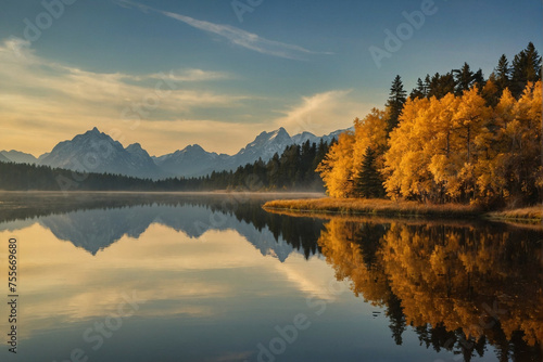 Water Body Surrounded by Trees and Mountains