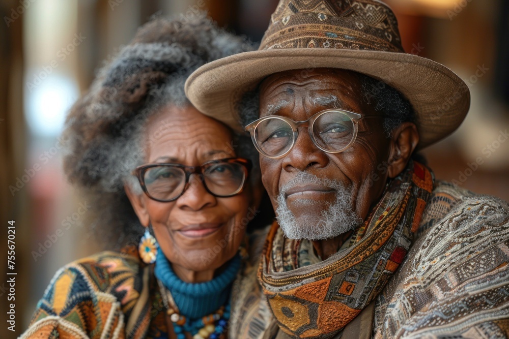 an african american couple in their 80s enjoying a day an african american couple in their 80s enjoying a day
