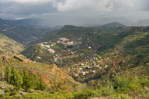 view of a typical village in the mountains of Gran Canaria