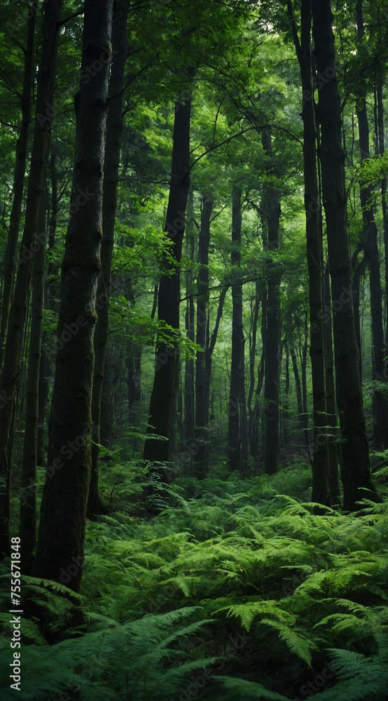 Verdant Forest Teeming With Trees Verdant Forest Teeming With Trees