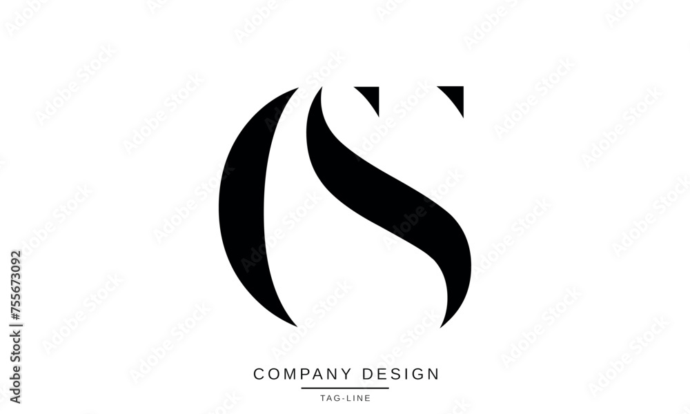 CS, SC Abstract Letters Logo Monogram Design Icon CS, SC Abstract Letters Logo Monogram Design Icon