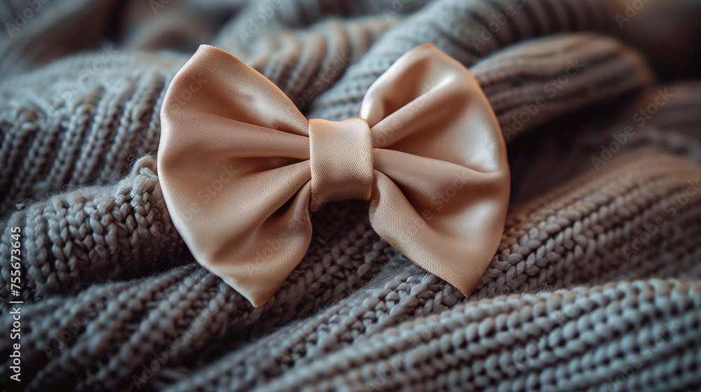 bow on textile fabric, ai bow on textile fabric, ai