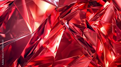 Abstract sparkling red crystal background