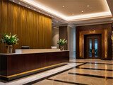 modern style of luxury hotel for guests with beautiful entrance