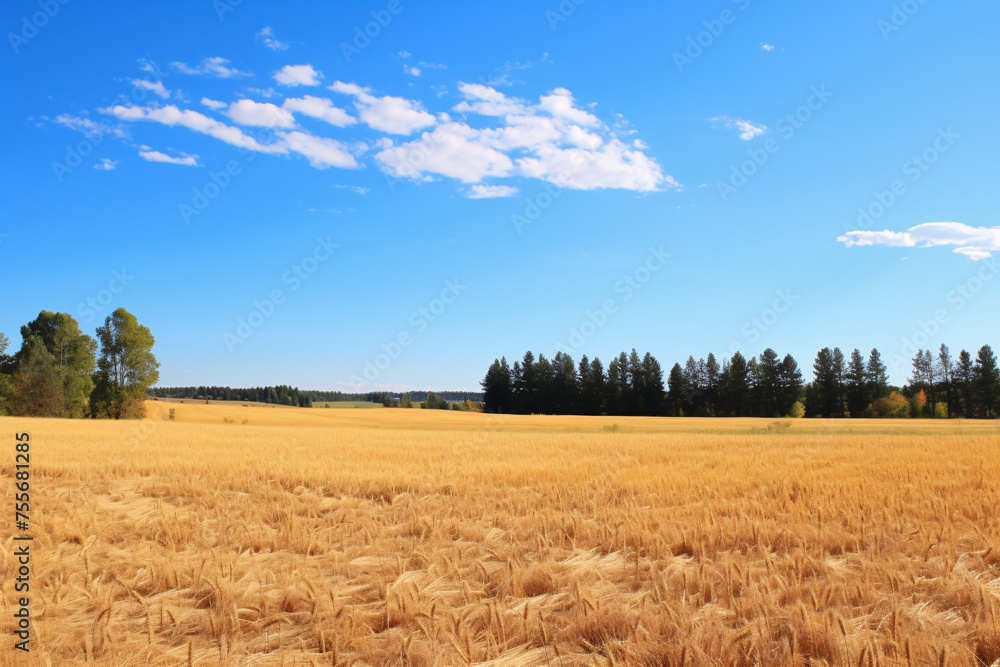 field in summer with brown and yellow light