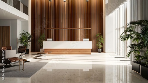 Contemporary Reception Counter Design Stylish