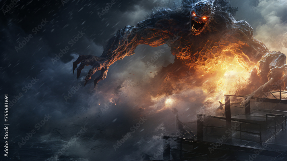 Obraz premium the thing horror creature concept