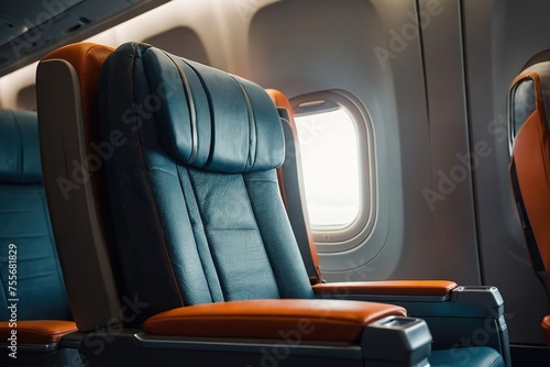 interior of a passenger airplane
