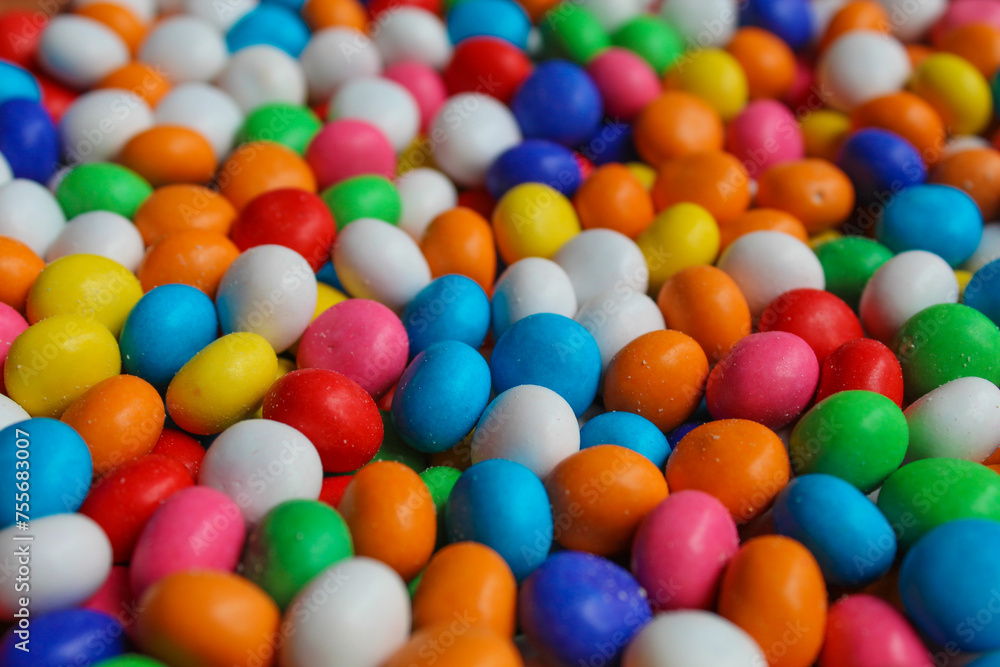 Background texture of biscuit balls with colorful coatings Background texture of biscuit balls with colorful coatings