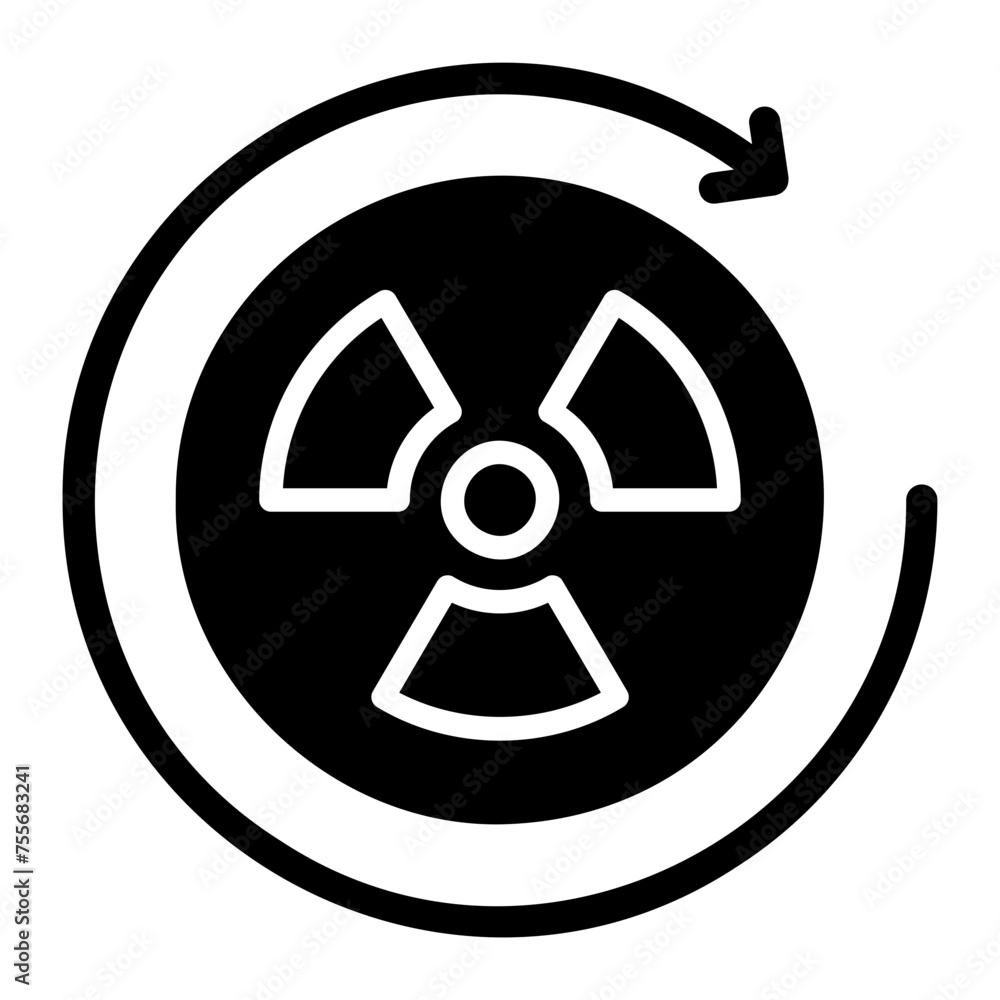 nuclear power glyph icon nuclear power glyph icon