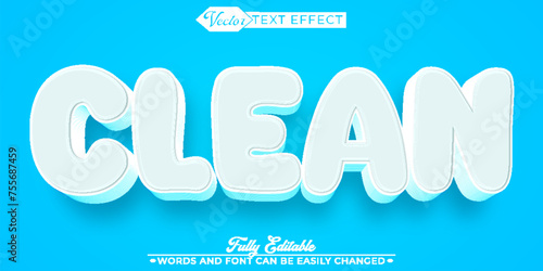 White Clean Vector Editable Text Effect Template