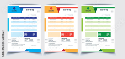 Delivery Note Price List Design