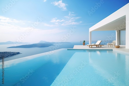 Calming Ocean View Pool with Minimalist Design