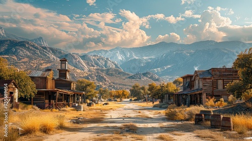 An old western town photo