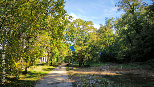 Kamenicki park in Petrovaradin, Vojvodina photo