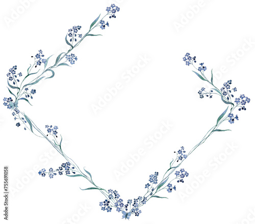 WALD Vergissmeinnicht - forget Me Not Aquarell