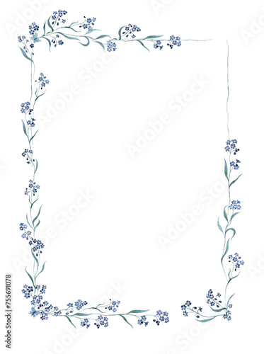 WALD Vergissmeinnicht - forget Me Not Aquarell