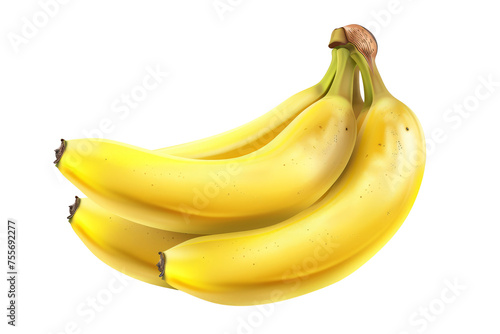 banana bunch isolated on white background  great for smoothie bars and snack brands.