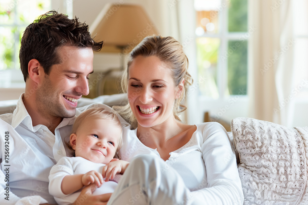 Family spending time at home, parents bonding with children, cozy indoor atmosphere. Family spending time at home, parents bonding with children, cozy indoor atmosphere.