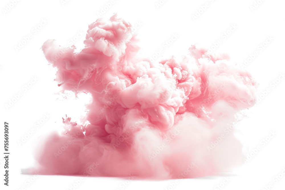 cotton candy in the form of whimsical clouds, creating a dreamy and ethereal scene.