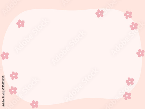 background frame in delicate colors spring summer flowers © laen24