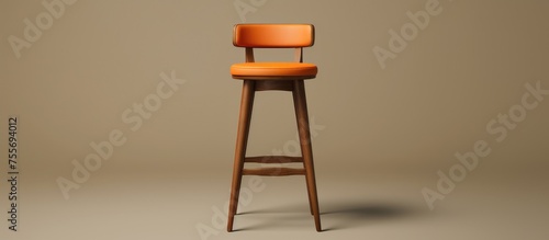 Modern Bar Chair on a Plain Background