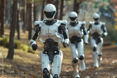 robot android men running