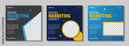 Corporate and digital business marketing promotion post design or social media banner minimal and modern. flyer, poster, banner, brochure, email header, post in social networks, advertising, events.