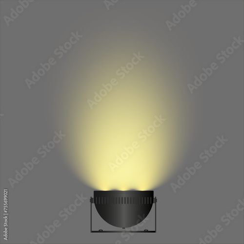 spotlights for illumination various element and persons 