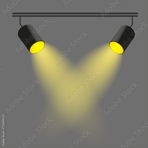 spotlights for illumination various element and persons 