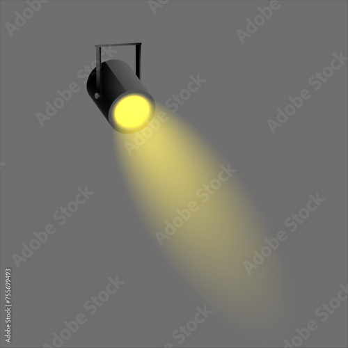 spotlights for illumination various element and persons 