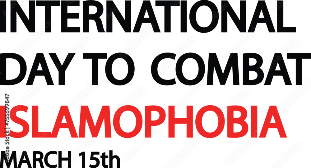 PrinInternational day to combat Islamophobia. Stop islamophobia banner ...