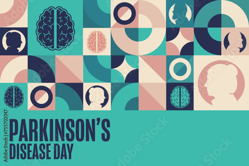 World Parkinson’s Disease Day. April 11. Holiday concept. Template for background, banner, card, poster with text inscription. Vector EPS10 illustration.