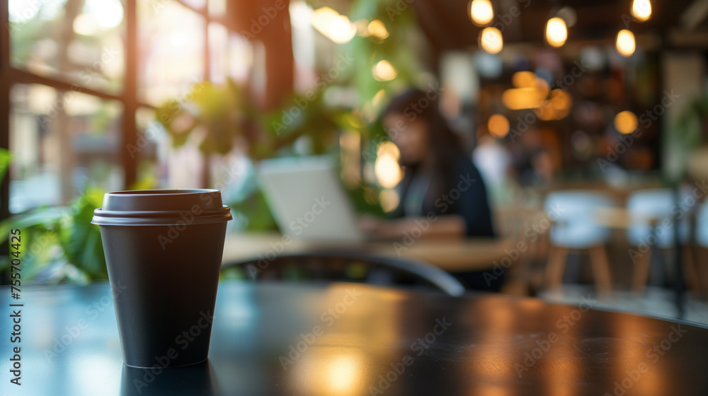 Business concept. Freelancer woman works in cafe. Female employee checking files on computer. Business concept. Freelancer woman works in cafe. Female employee checking files on computer.