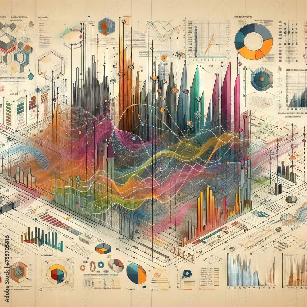 Illustration of a complex graphic chart