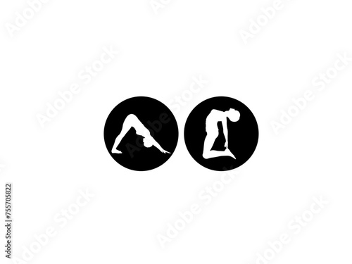 vector yoga. yoga icon, symbol..