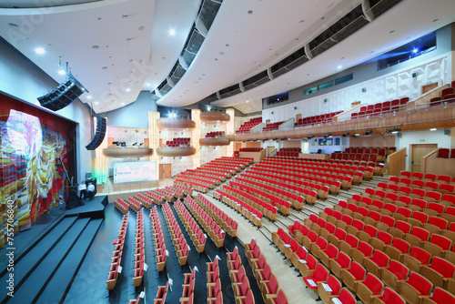  Moscow State Music Theatre of Russian folk song concert hall with red seat in Diamond hall business center, Translations of text on paper - reserve, nominee photo