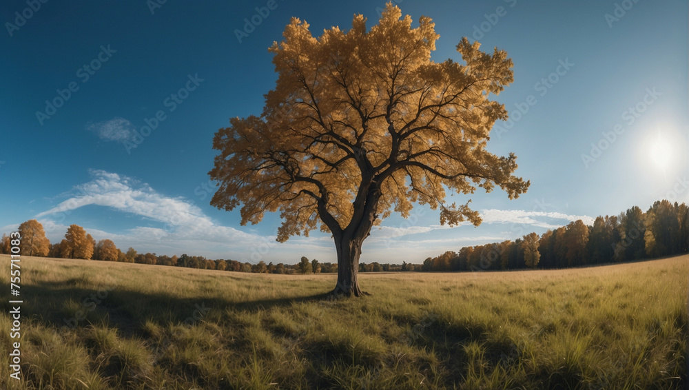 Maple Tree Standing in Meadow Maple Tree Standing in Meadow