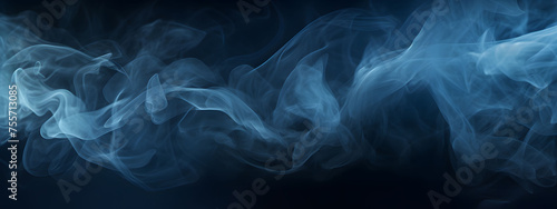 Blue smoke on a black background © Raffaza