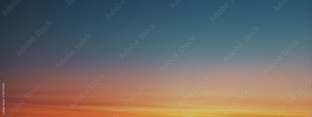 Gradual Sunset Colors in the Evening Sky