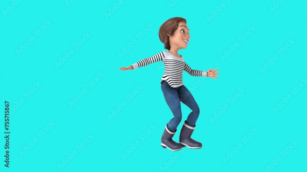 Fun 3D cartoon girl dancing samba (with alpha channel included) Fun 3D cartoon girl dancing samba (with alpha channel included)